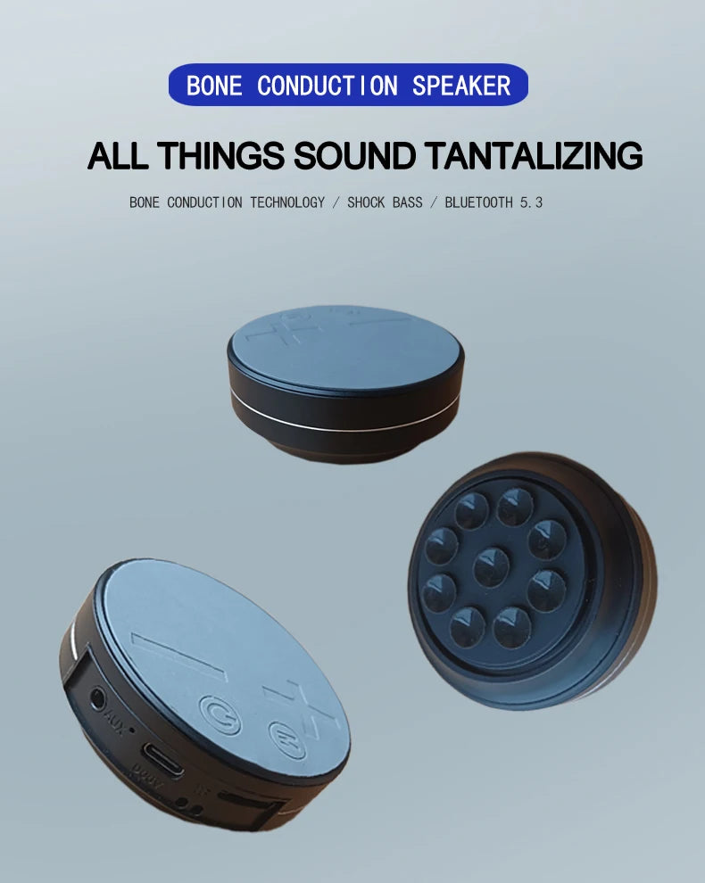 Hot Sale 3W Portable Wireless Bone Conduction Speakers Customized Logo Metal Design with for Battery Anything Turner